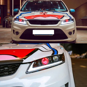 

2Pcs LED Headlights For Ford Focus 2009 2010 2011 led car lights Angel eyes xenon HID KIT Fog lights LED Daytime Running Lights