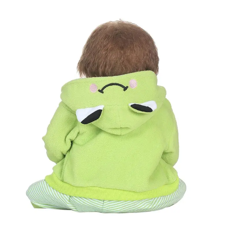 

56cm Realistic Reborn Doll Soft Full Silicone Toddler Babies Frog Toy Pacifier AXYA