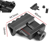 45 градусов угол охотничий прицел крепление алюминиевое смещение 4 Слот боковой рельс прицел RTS Rail страйкбол 45 мм Пикатинни лазерный адаптер