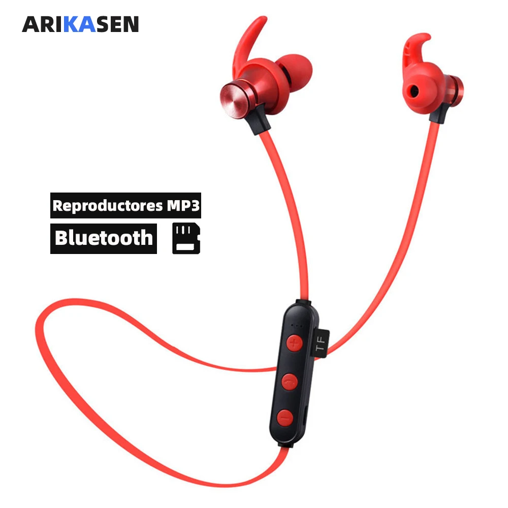 Спортивные Bluetooth наушники Arikasen с MP3 плеером беспроводные 5 0 водонепроницаемая