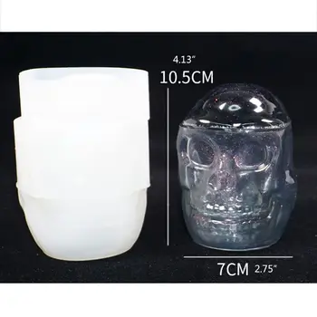 

1 Set Resin Crystal Epoxy Mold Skull Ashtray Trinket Box Casting Silicone Mould T4MD