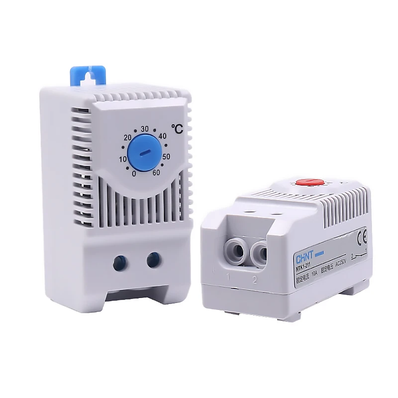 

NC Normally Close NO Normally Open Compact Mechanical Temperature Controller Mini Thermostat cabinet thermostat blue/pink