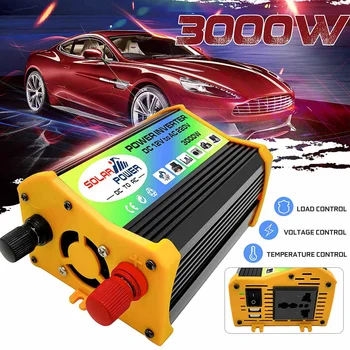

3000W 12V TO 220V AC Solar Power Inverter Built-in Cooling Fan Car Converter Inverters for Solar Inverter Home Appliances