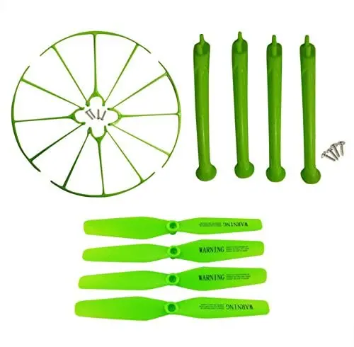 Syma X5HC X5HW Drone RC Quadcopter Spare Parts Landing Gears + Blades Propeller Protection Ring(Green) | Игрушки и хобби