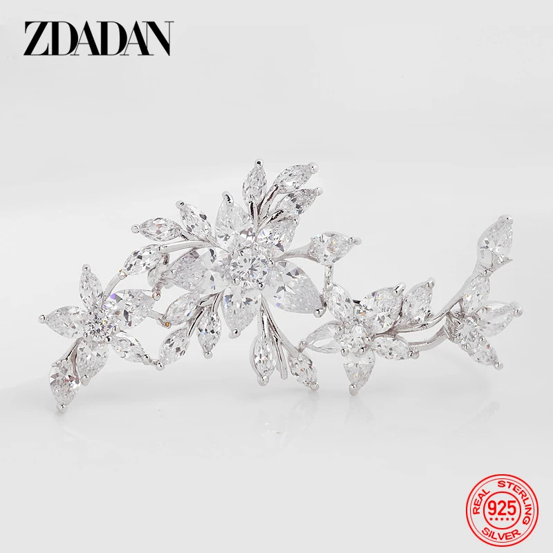 Brooches For Women Floral Design Exquisite Romantic Wedding Bride Costume  Jewelry Crystal Brooch Pin Fine Valentine's Day gift