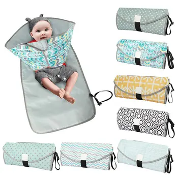 

Baby Full Polyester Portable Changing Pad Universal Waterproof Baby Care Diaper Changing Mat 7 Colors