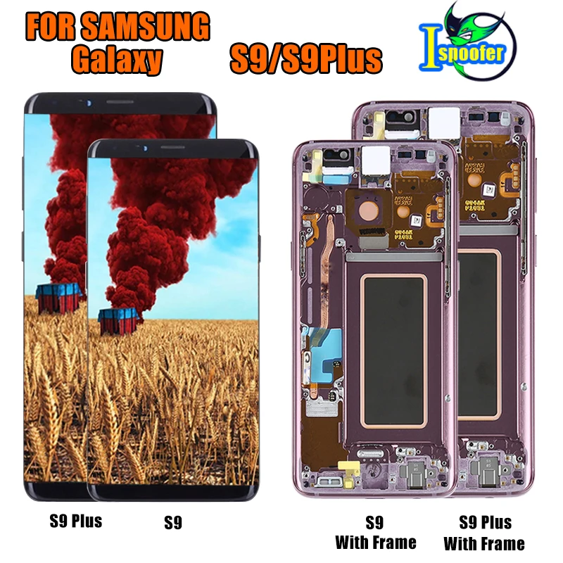 

ORIGINAL LCD with Frame for SAMSUNG Galaxy S9 Display S9+ Plus G960 G965 Touch Screen Digitizer with Tools