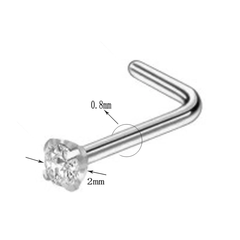 Новинка, 6 шт., для женщин, нержавеющая сталь, ноздри, нос, обруч, манжета, кольца шпильки, клипса, поддельная серьга в нос, пирсинг, кристалл, модное ювелирное изделие для тела