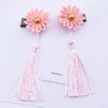 

Fashion Headwear Hair Device Festive antique tassel children cute hair clips Small Fresh Simple Personality Beautiful