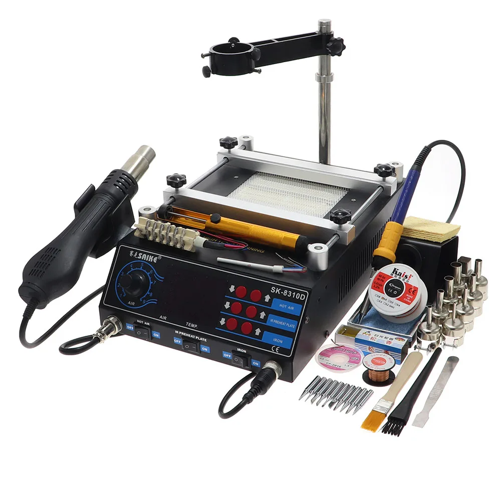 SAIKE-8310D-A SAIKE8310D 853AAA станция предварительного нагрева PCB подогреватель сварочная станция BGA паяльная станция паяльник пистолет горячего воздуха сварочная станция - Цвет: SAIKE-8310D-A