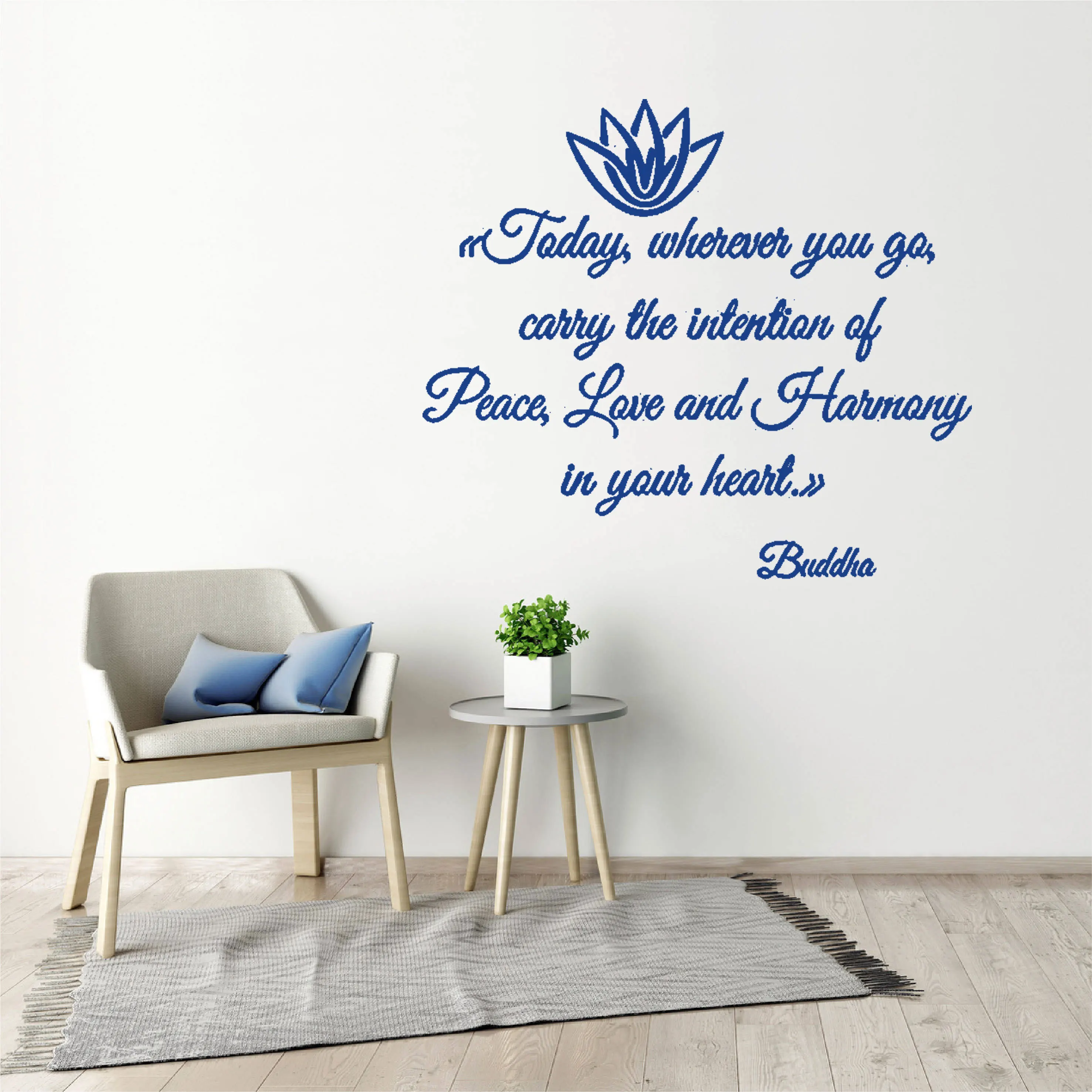 

Religious Culture Temple Quotes Buddha Wall Sticker Yoga Vinyl Home Decor Living Room Bedrom Decals Removable Murals DW12628