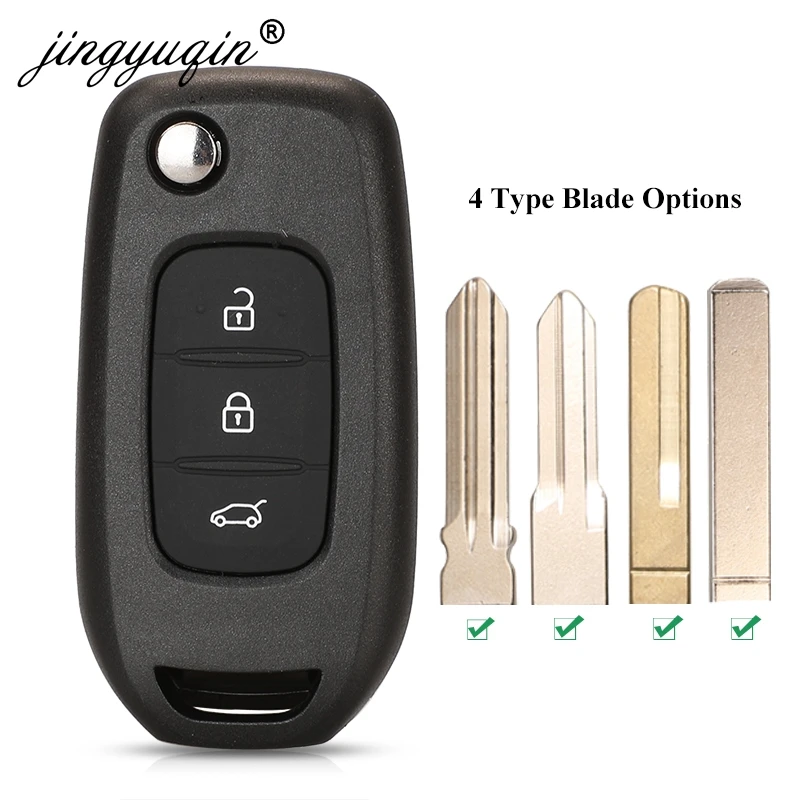 Jingyuqin Flip Remote Auto Schlüssel Shell 2 Taste Für Renault Dacia Logan  2 Logan II 2018 2019 2020 HU136te / HU56R/VA2/HU136 Fob Fall - AliExpress