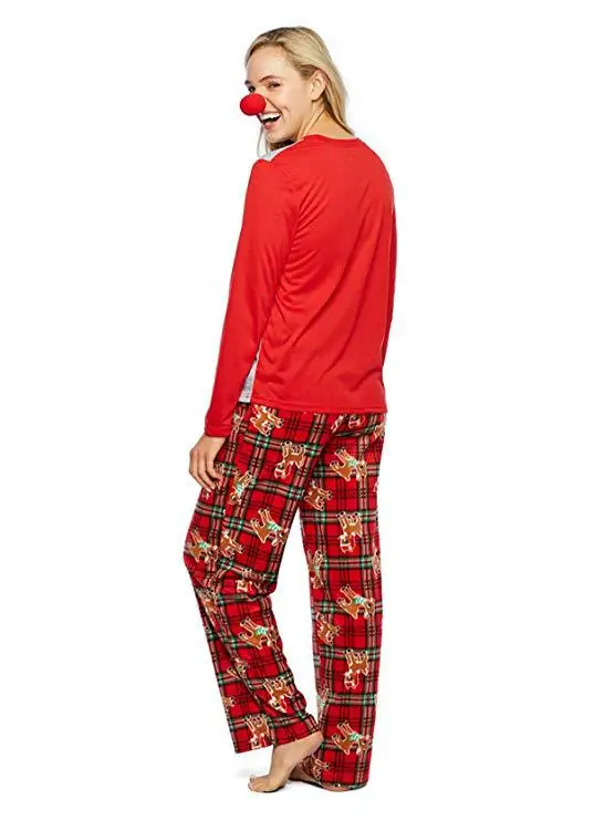 Семейный пижамный комплект; модная Рождественская Пижама для взрослых и детей; одинаковые комплекты для семьи; хлопковая одежда для сна; красная пижама