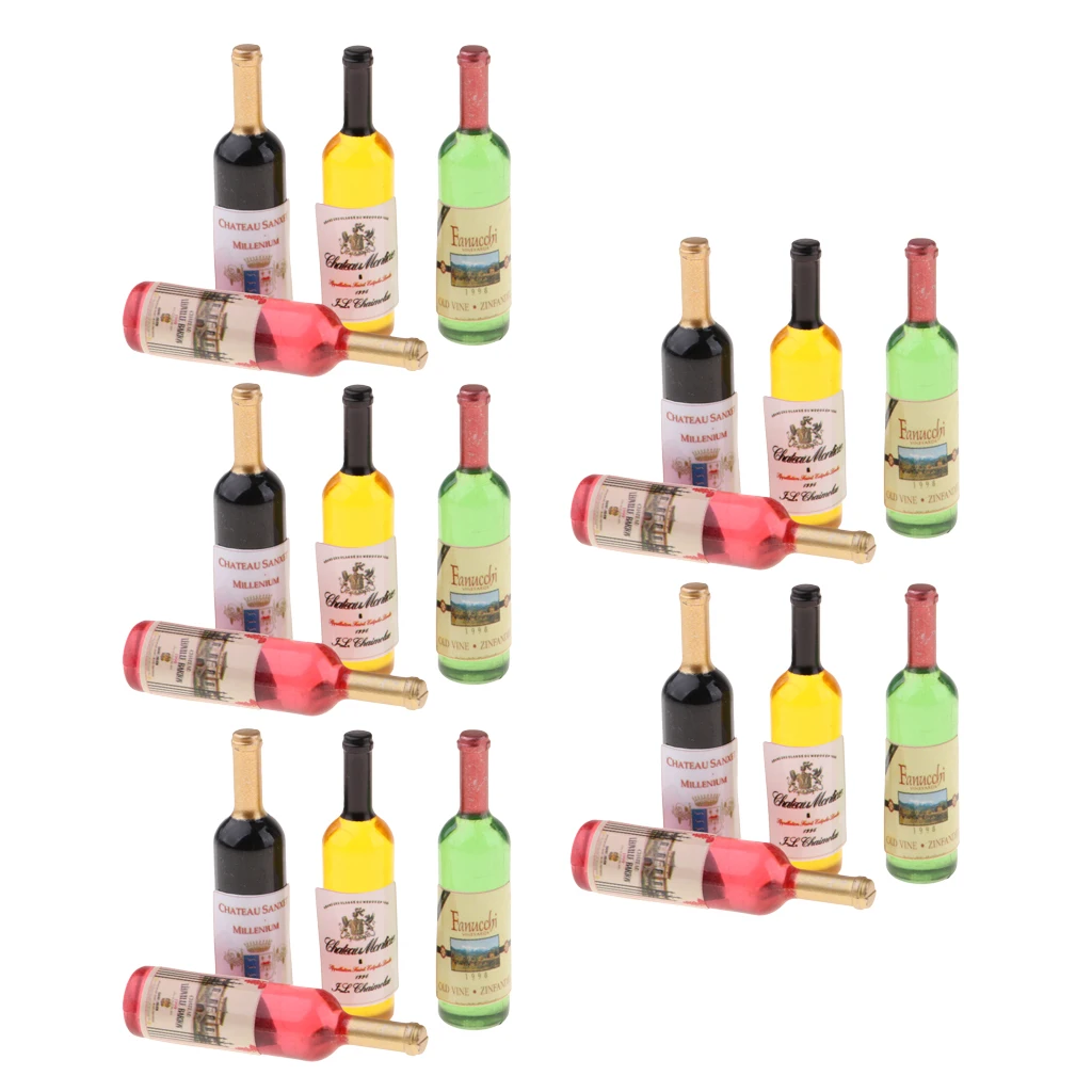 5 Set 1/12 Dollhouse Miniature Wine Bottles Champagne Bottles Kitchen Accs 5 Set 1/12 Dollhouse Miniature Wine Bottles Champagne Bottles Kitchen Accs