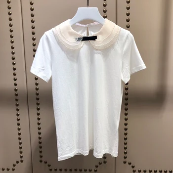 

Women Casual T-shirt Summer Short Sleeve White T shirt Female Fashion Women Tops