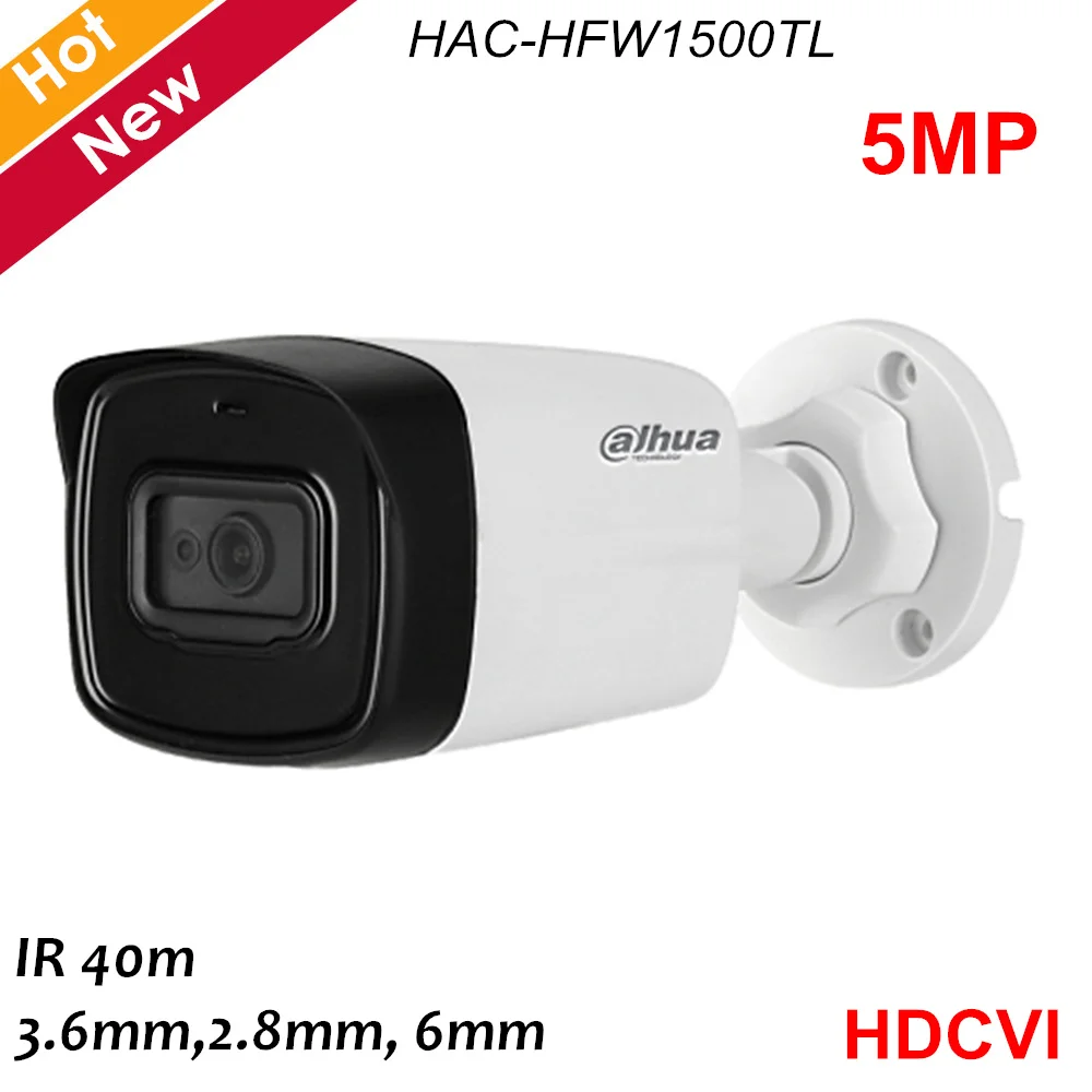 Dahua Lite Plus серия 5MP камера HDCVI 1/2. 7 "CMOS 2pcs ИК светодиоды Smart IR 40 метров 3,6 мм, 2,8 мм, 6 мм Дополнительный пластиковый корпус