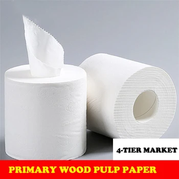 

6/8pcs Primary Wood Pulp Roll Papers Household Bathroom Toilet WC Tissue Toilet Paper Manufacturers Direct Selling Raw Wood Pulp
