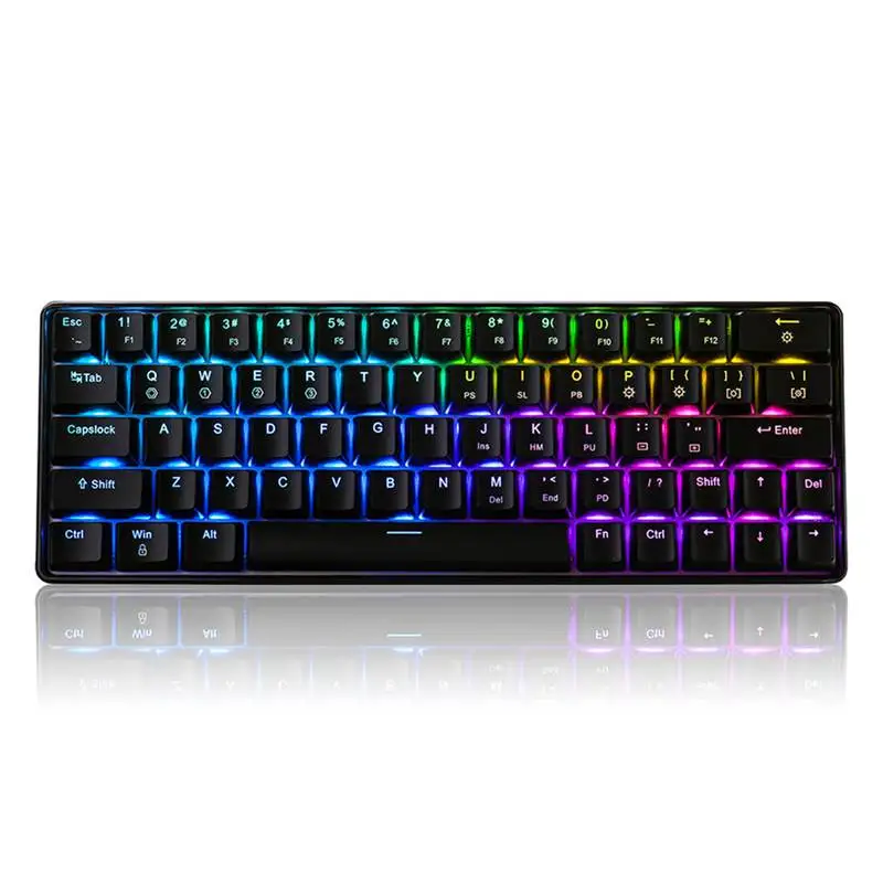Geek GK64 64 клавишный переключатель Gateron механическая клавиатура горячая замена CIY