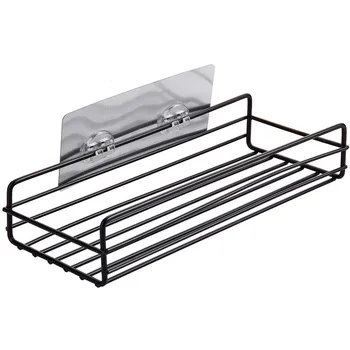 

Iron bathroom shelf wall mounted shower gel storage rack toilet non perforated washing rack
