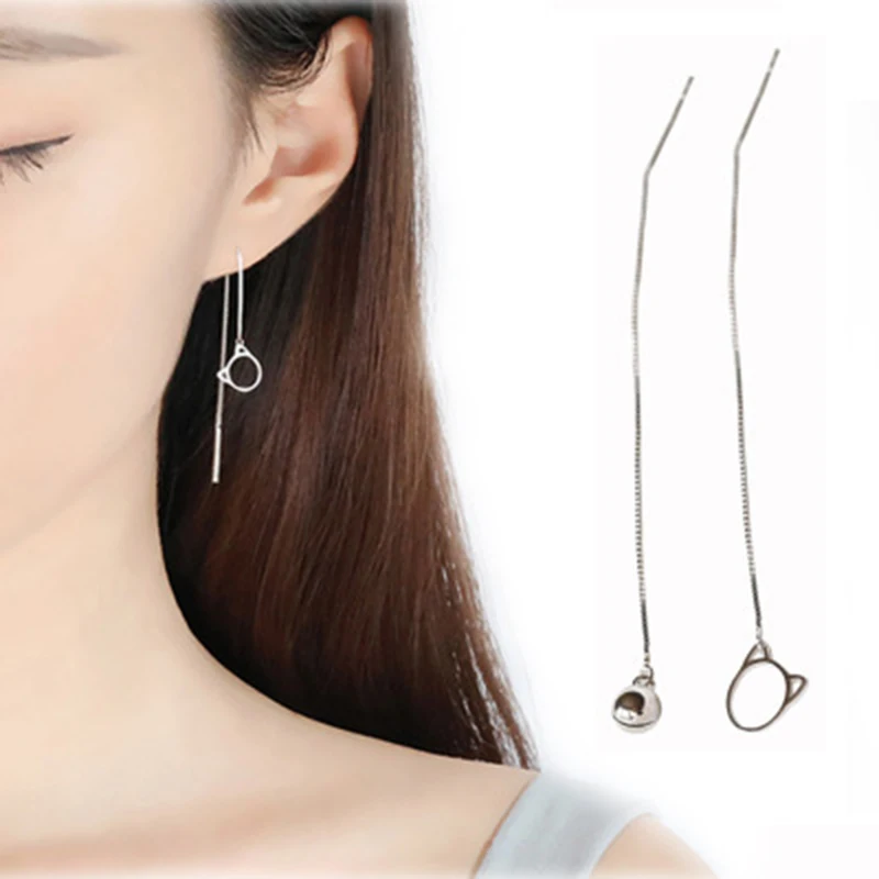 Женское кольцо с колокольчиком в виде кошки серебристого цвета|Обручальные