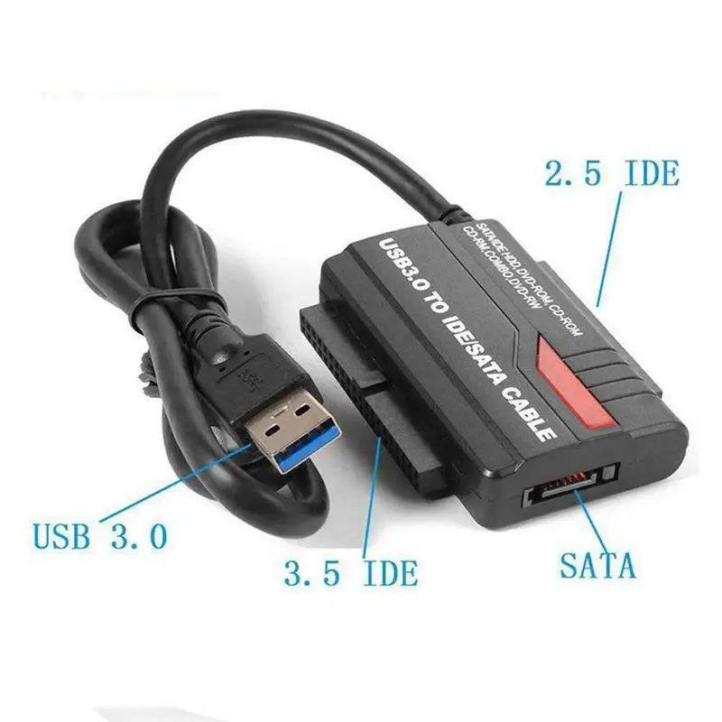 USB3.0/2,0 Быстрый привод линии IDE+ SATA жесткий диск адаптер HDD дюймов мобильное подключение 3,5 адаптер 2,5 конвертировать дюймовый ридер карты W3A3