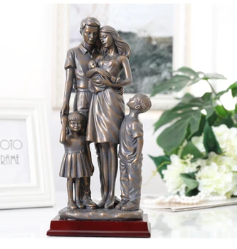 

a family of 5 people, parents, daughters, sons ,baby Sculpture -Perfect gift for Weddings, Anniversarys, and Newlyweds