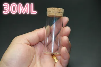 

500PCS 30*70mm 30ml Test Tube with Cork Stopper Spice Bottles Container Jars Vials DIY Craft Glass Container Jars Wedding Decor