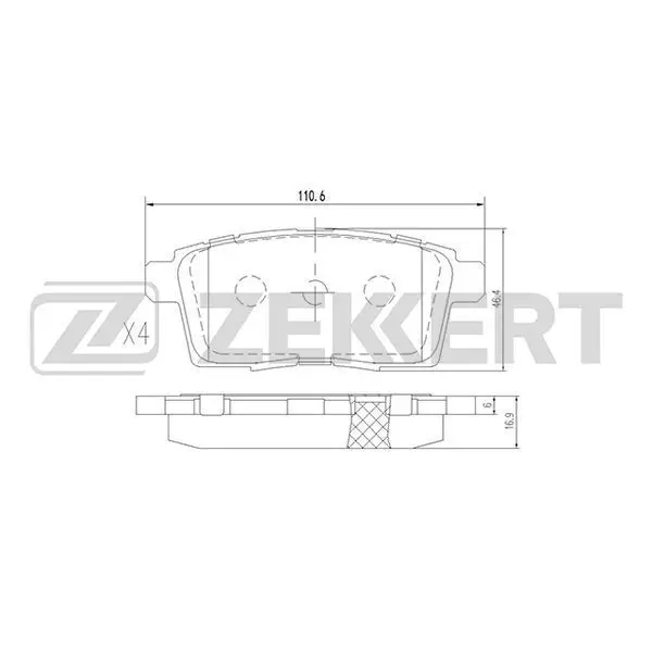 Колодки торм. диск. зад MAZDA CX-7(ER) 06- CX-9(TB) 07 ZEKKERT