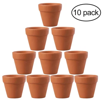 

OUNONA 10Pcs 4.5x4cm Small Mini Terracotta Pot Clay Ceramic Pottery Planter Cactus Flower Pots Succulent Nursery Pots Great for