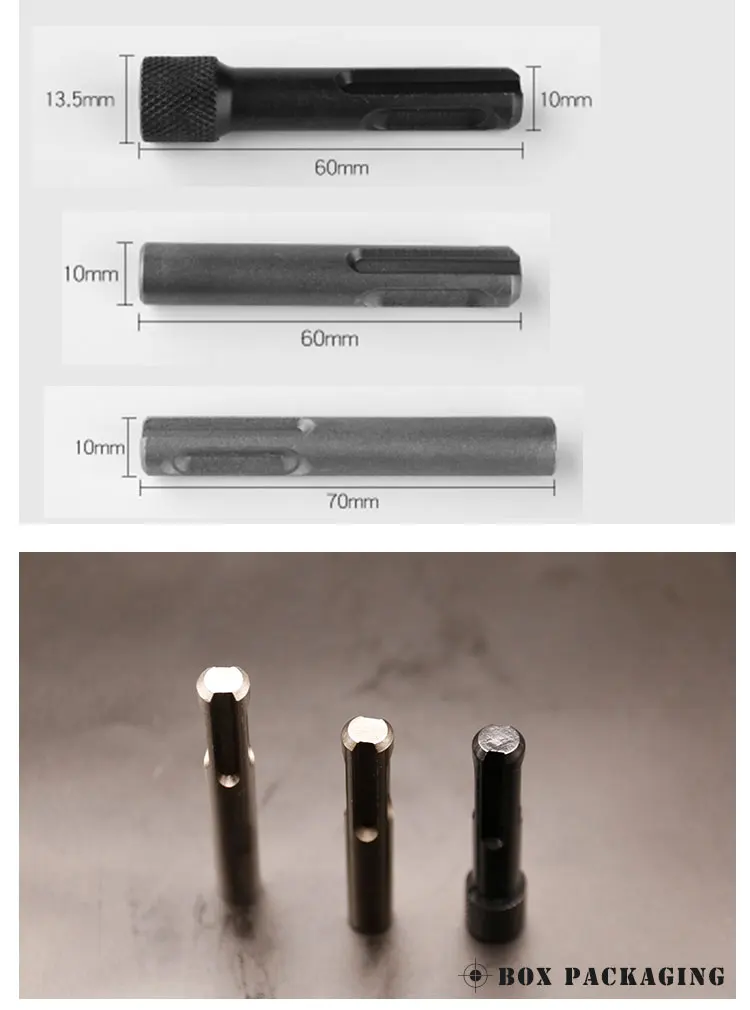 1/4" Hex Shank Drill Bit Connecting Rod Sleeve Socket Wrench SDS Converter Adapter Nut Impact Driver Set For Drilling Tools