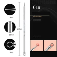 4PCS Acne Blackhead Comedone Black Spot Pimple Blemish Remover Skin Care Women Beauty Acne Treatment Pore Cleanser Needle Hook 2