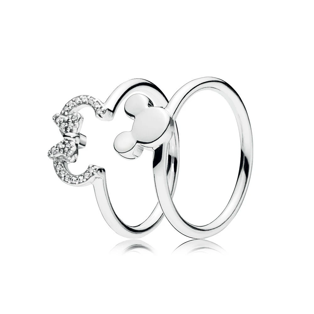 

NEW 100% 925 Sterling Silver New Cartoon Fairy Tale RAU0541 Puzzle Ring Set Suitable for Christmas Gifts Original Jewelry
