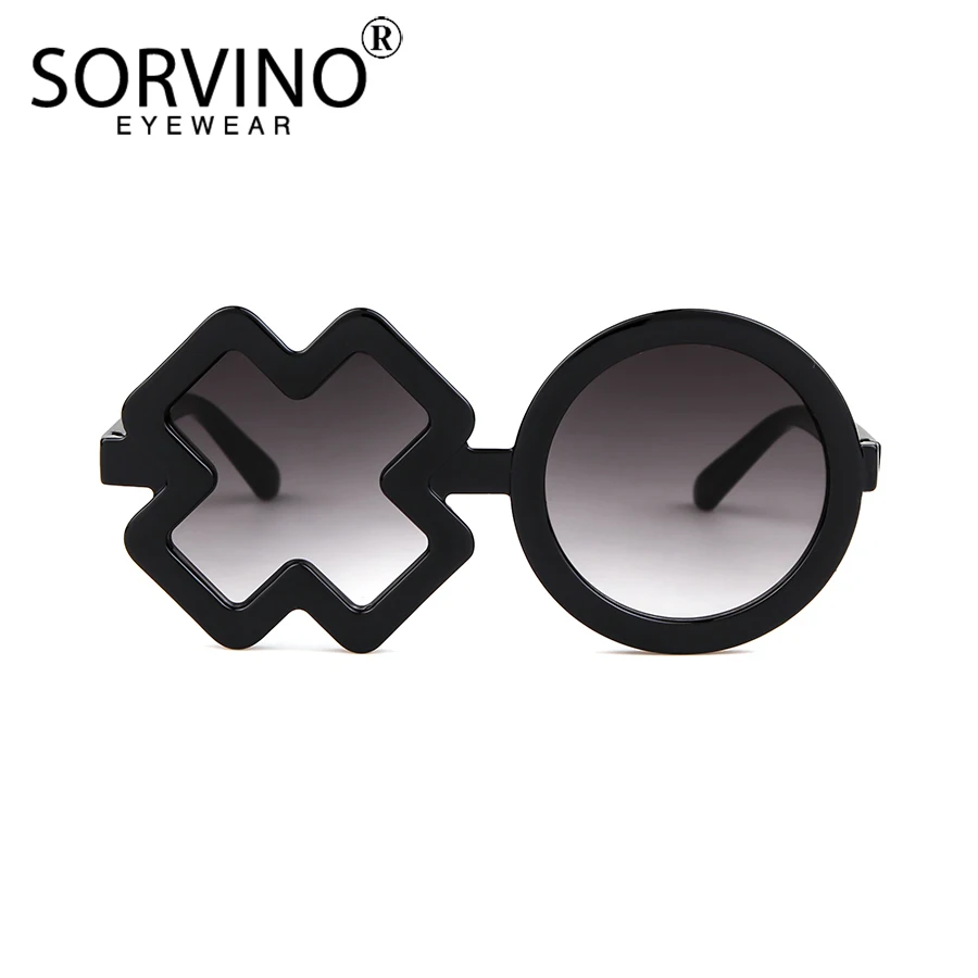 Дизайнерские Круглые Солнцезащитные очки SORVINO в форме XO для детей 2020 винтажные