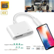 Iluminação besioni para iphone a hdmi-adaptador de áudio compatível para ipad av conversor de adaptador para iphone x/11/8p/6s/7p/ipad ar