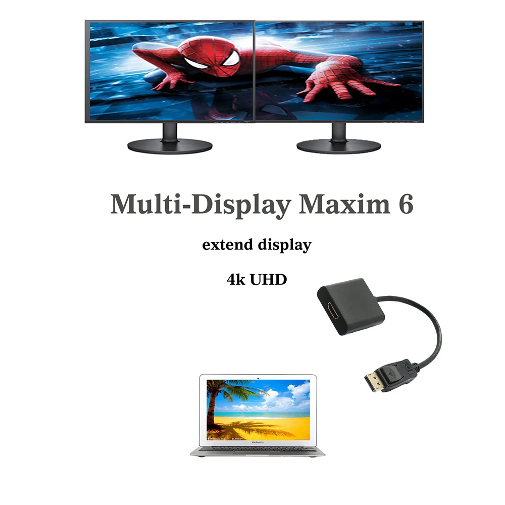 Дисплей порт к hdmi адаптер для hp/DELL ноутбук ПК Дисплей порт к кабелю 1080p конвертер «Папа-мама»