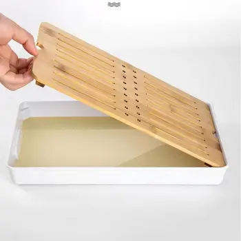 

Dropshipping Kung Fu Tea Set Simple Tea Tray Household Water Storage Japanese-style Rectangular Round Bamboo Teapot Tray