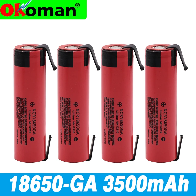 18650 GA 3,7 v 3500mah 18650 литиевая аккумуляторная батарея сварочные никелевые листовые батареи для Panasonic