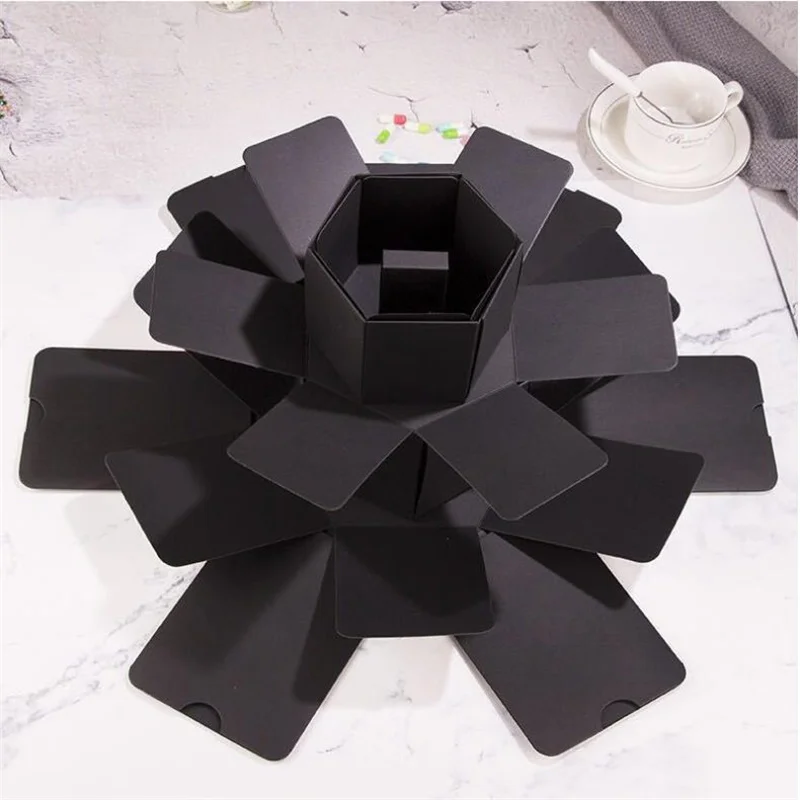 

Surprise Explosion Box Paper Gift Box for Anniversary Scrapbook Photo Album Flower Box Romantic DIY Gift Box