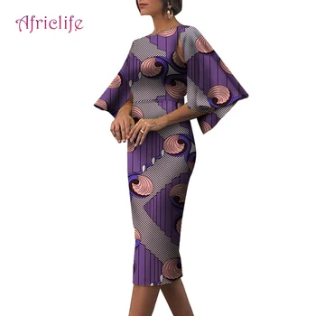 

Cloak Sleeve Clothing for Sexy Lady Cover Knee Length African Women Skirt WY5868