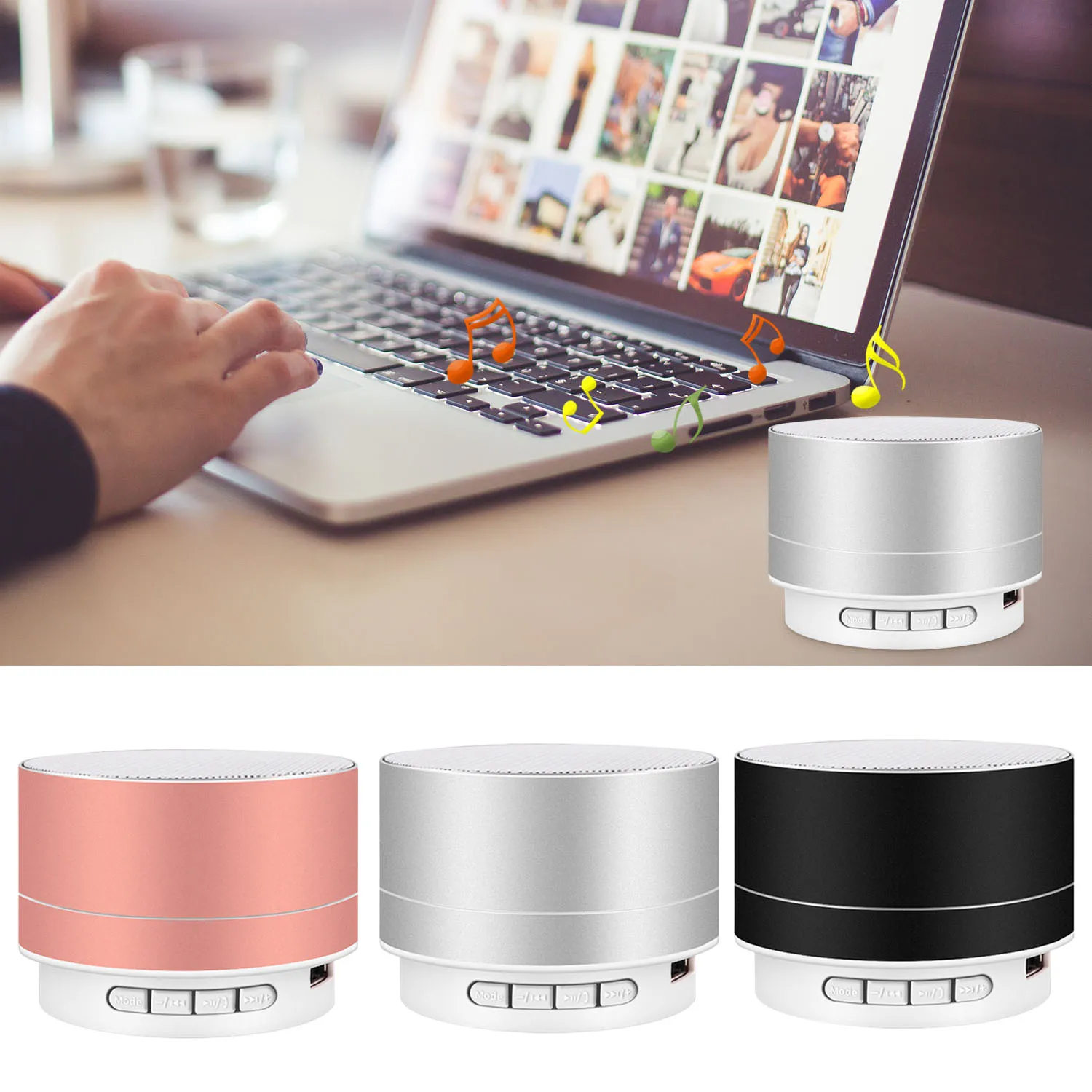 

Gosear Mini Bluetooth Speaker Portable Wireless Bluetooth Stereo Music Speaker Box Audio Music Player Support TF-Card