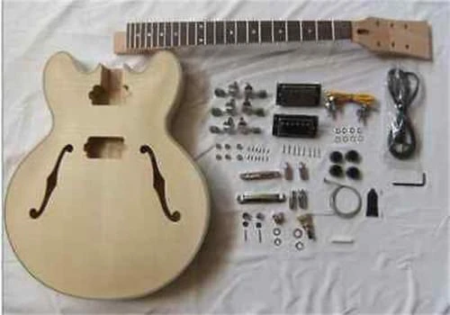 Kit guitare electrique ES335 - Semi Hollow ebene à monter soi-même