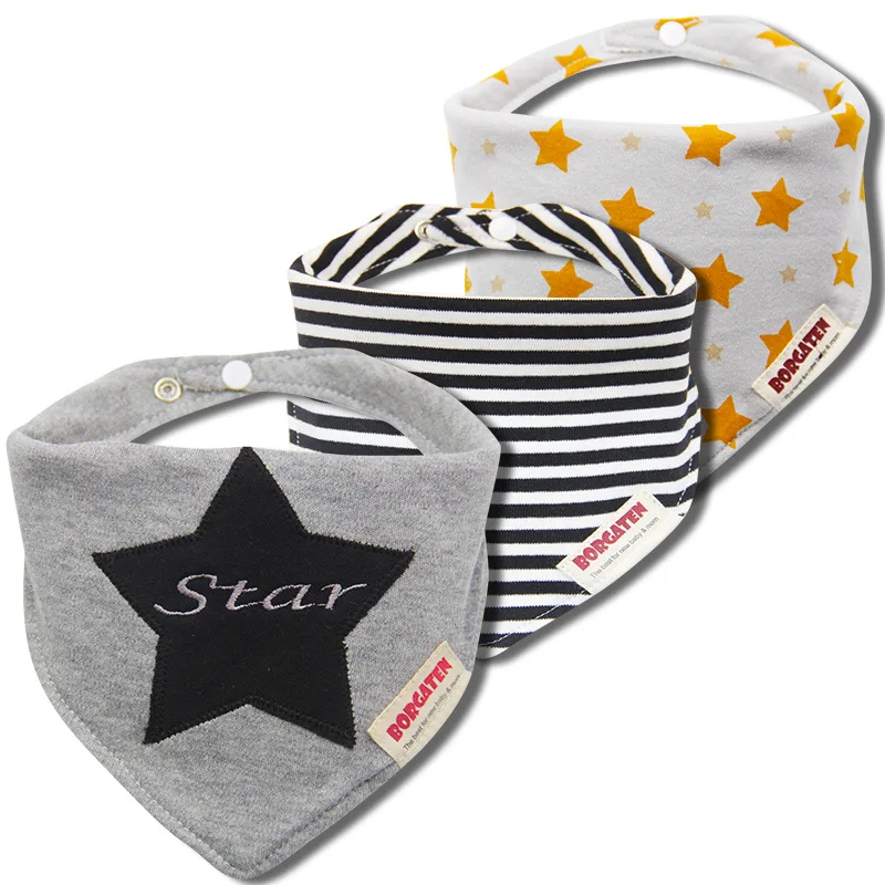 04 3 шт./лот, детские нагрудники, бандана, хлопок, высокое качество, Babadores Para Bebe, слюнявчик для младенцев, полотенце для мальчиков и девочек - Цвет: 04