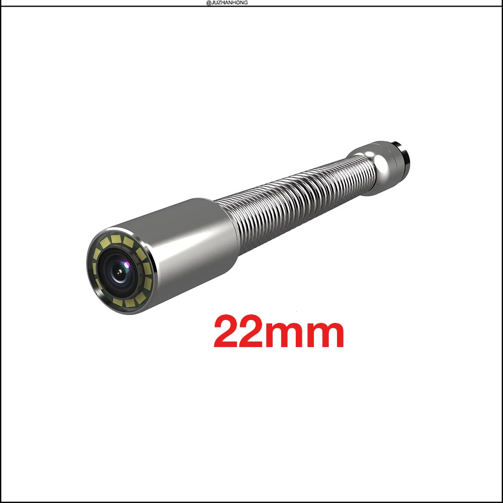 Long Spring 22mm Pipe Drain Sewer Video Camera Head For Repair Replace Endoscope Borescope Camera Spare Parts h1 extension for 25mm endoscope probe spare parts endoscope camera bracket holding the camera in the middle for h1