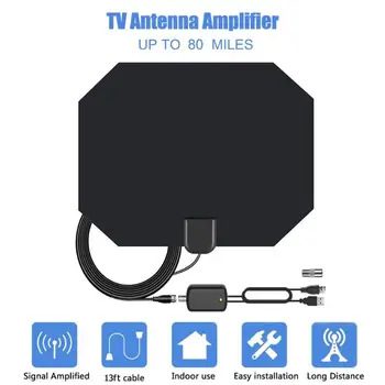 

80 Miles Range Antenna TV Digital HD Skywire Antena 25DB Indoor HDTV Antenna Signal Booster Radius Surf For VHF UHF TV Aerial