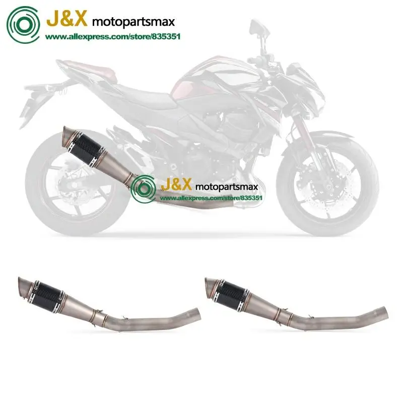 Полная система, слипоны для kawasaki Z750 Z 750, глушитель для мотоцикла, поход, средняя Соединительная средняя труба