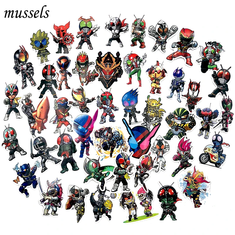 

50Pcs Japanese classic live-action movie Kamen Rider sticker for skateboard guitar motorcycle luggage computer toys