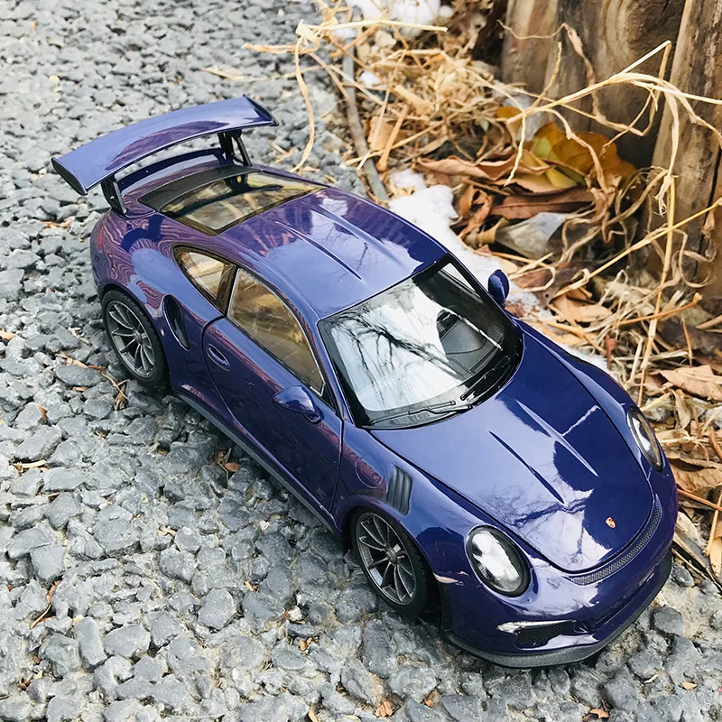 Welly 1:24 Porsche 911 GT3 RS purp автомобильный брелок для автомобильных ключей имитационная