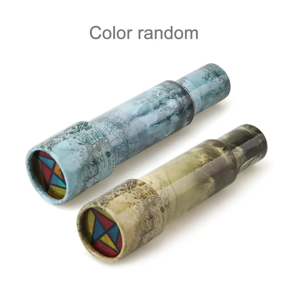 Волшебный пластиковый калейдоскоп, Детская развивающая игрушка, необычный Цветной мир, детская игрушка для мальчиков и девочек- случайных цветов - Цвет: 3-segment large size