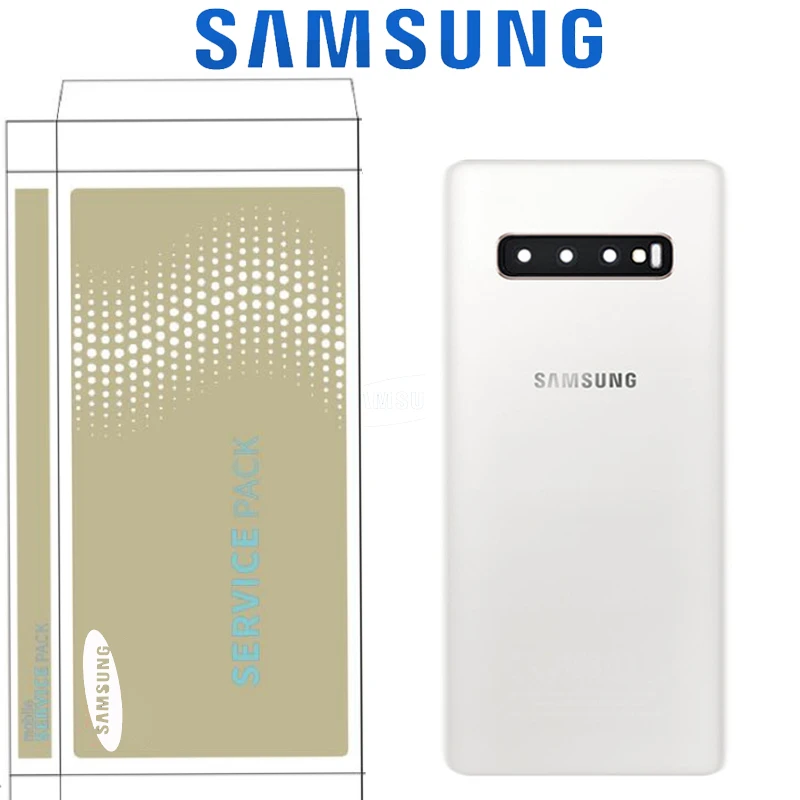 Оригинальная Задняя стеклянная крышка для SAMSUNG Galaxy S10 задняя Plus G975 чехол