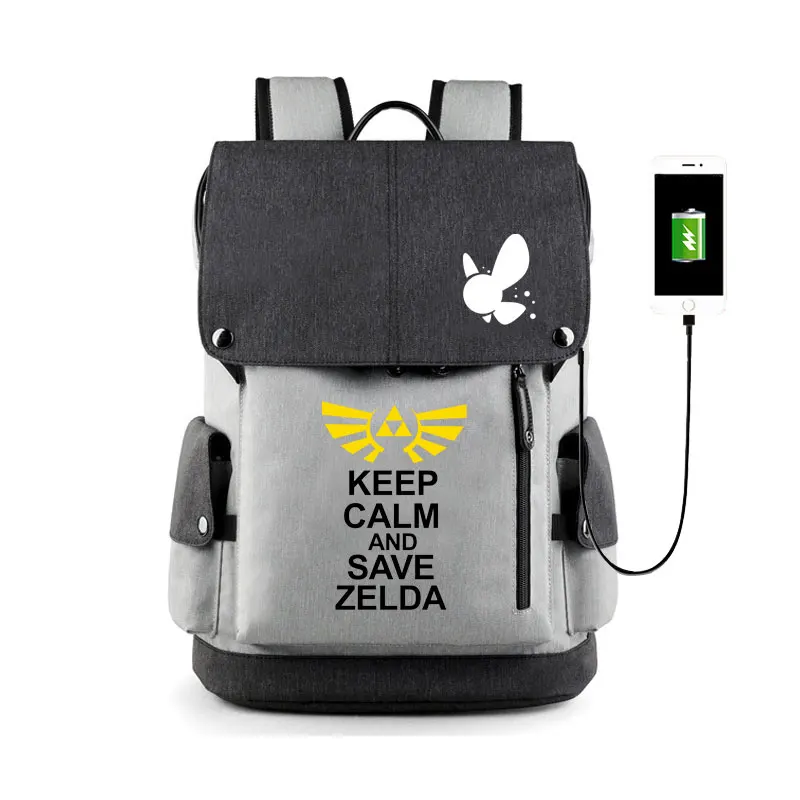 13 Аниме Легенда о zelda рюкзак ссылка сумки shudent школьный нейлон путешествия USB сумка для ноутбука - Цвет: 13